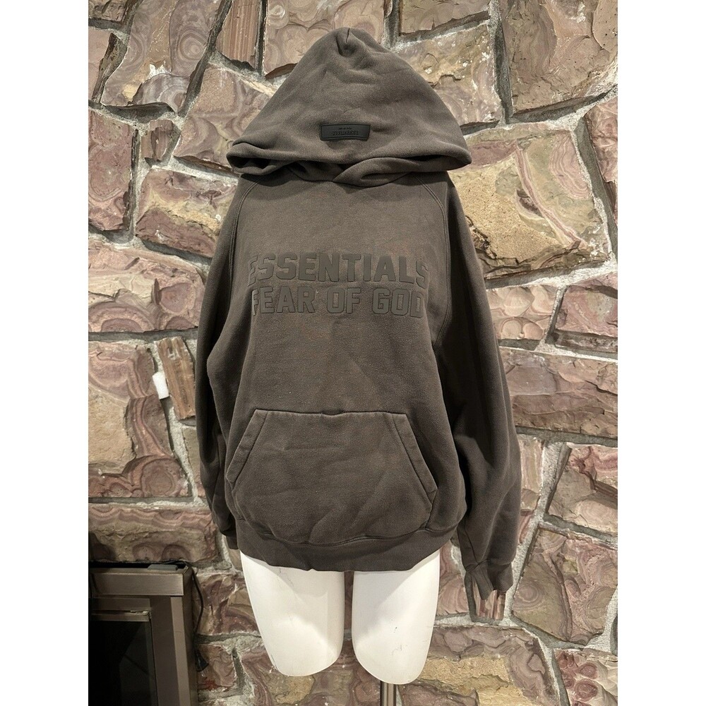 Fear Of God Essentials Hoodie Womens Small  charcoal grayPullover Sweatshirt FOG